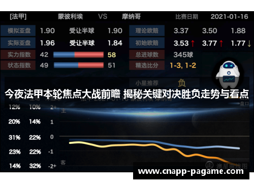 今夜法甲本轮焦点大战前瞻 揭秘关键对决胜负走势与看点